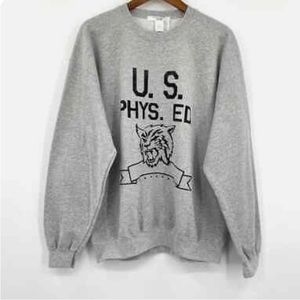 Project Social T US PHYS ED Tiger Wildcat Sweatshirt Heathered Gray S/M NWT